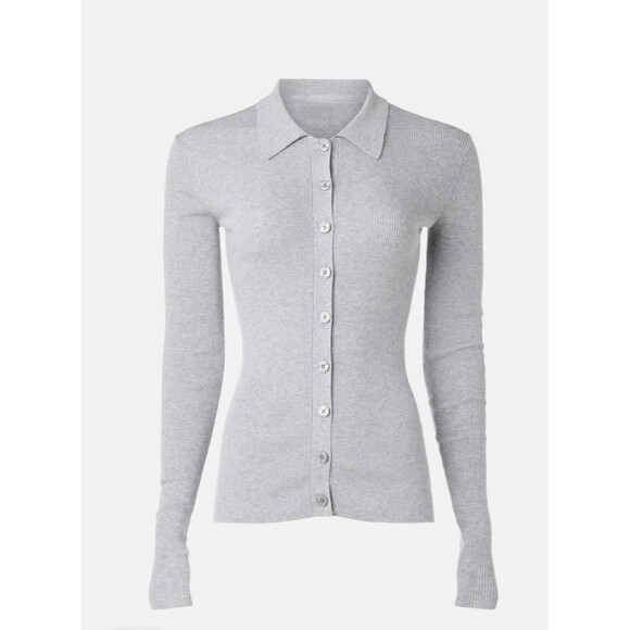 Michael Kors Grey Collared Polo Sweater Size Large - Picture 2 of 10